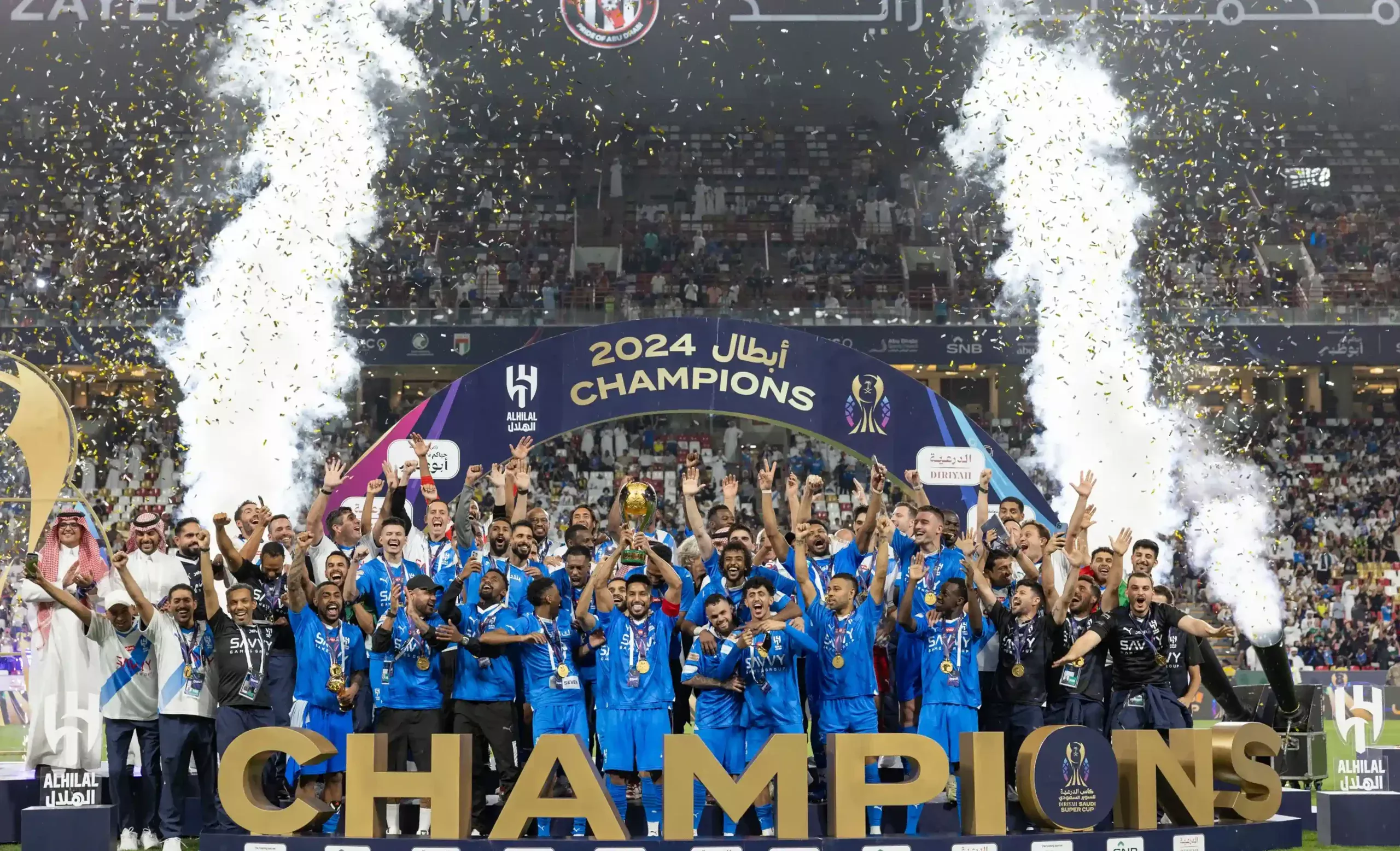 Al Hilal Lift Saudi Super Cup Trophy Against Al Ittihad