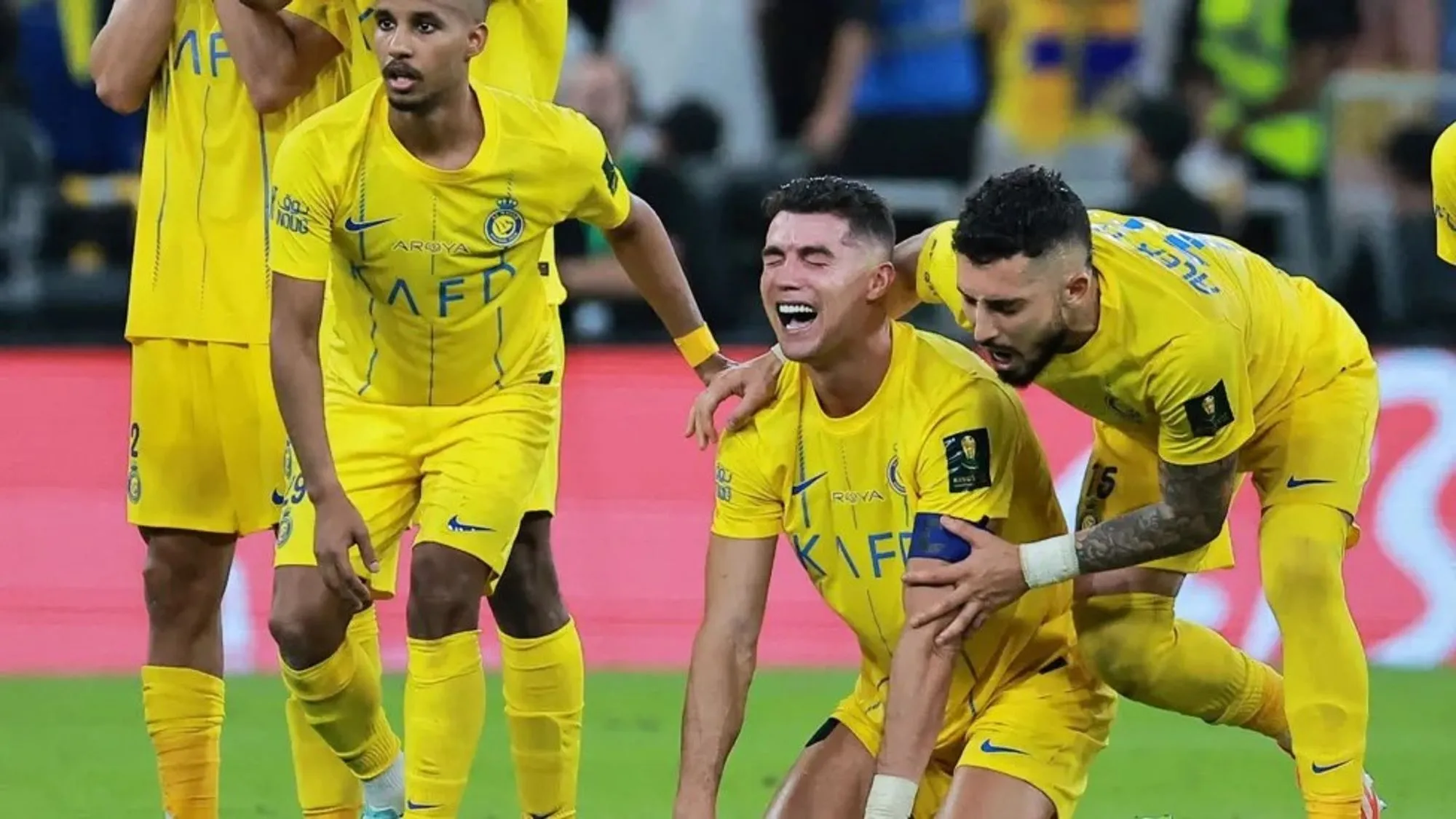 Cristiano Ronaldo on His Knees in Tears After Defeat to Al Hilal in Kings Cup Final