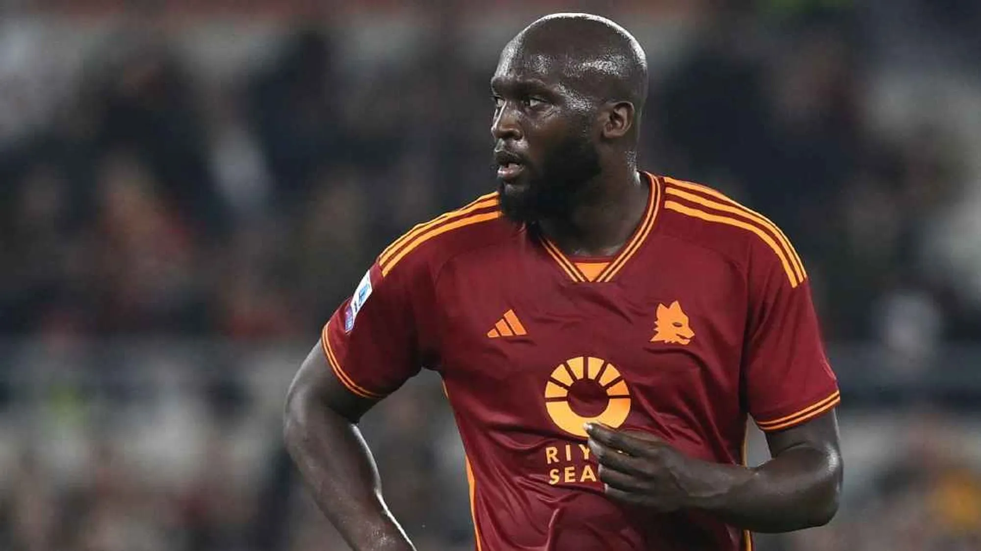 Romelu Lukaku in A Match For AS Roma Where He Played on Loan From Chelsea in the 2023-24 Season