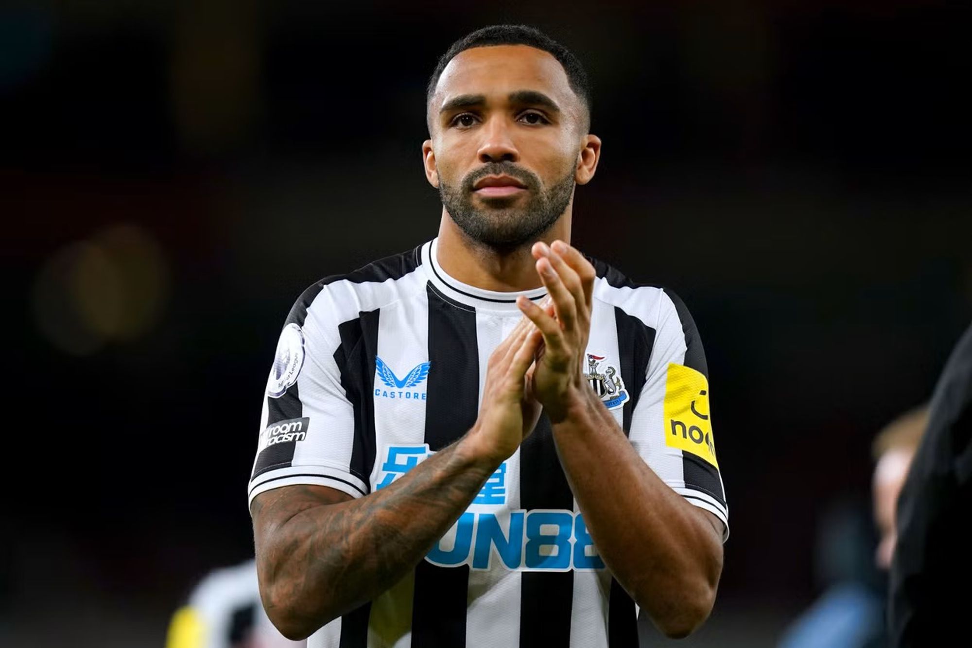 Callum Wilson Claps at Fans at A Newcastle Home Match.