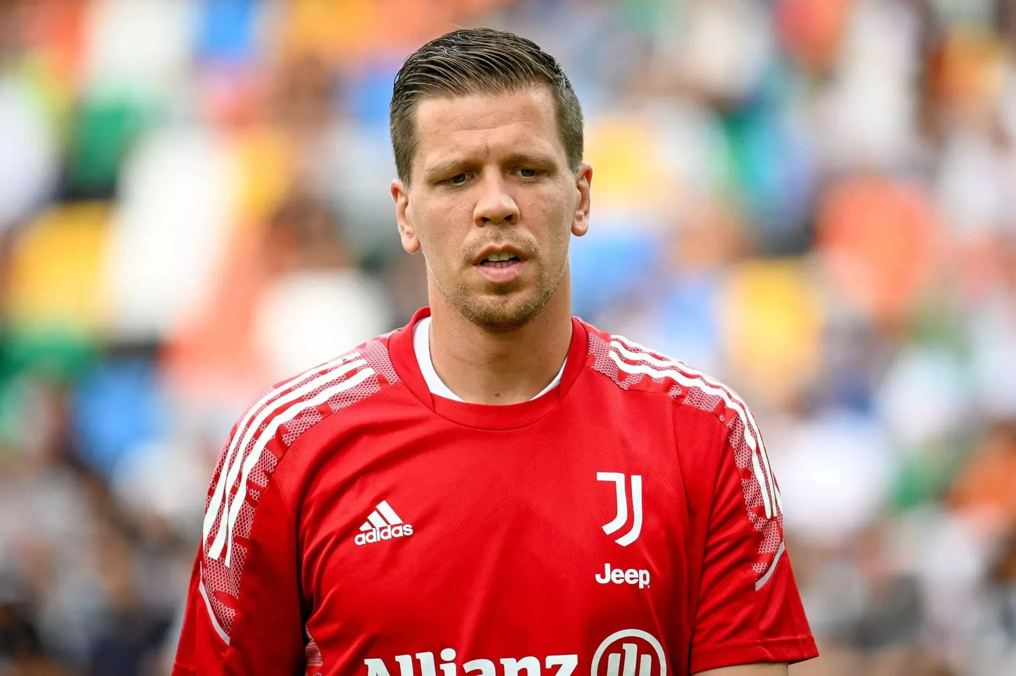 Wojciech Szczęsny In Juventus Training Kit, Looking Focused During A Match Warm-Up.