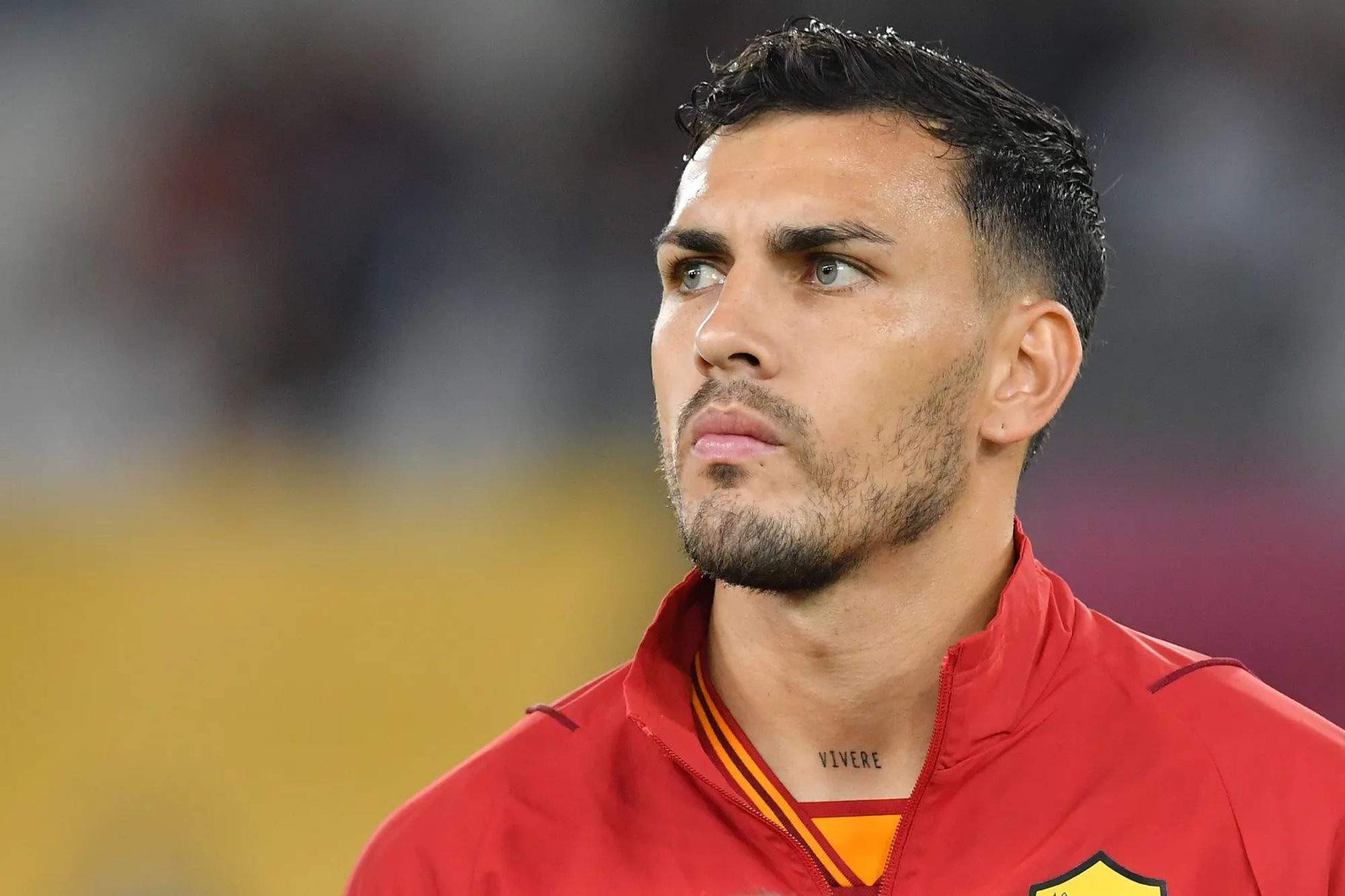 Leandro Paredes Looks on During a Pre Match Line Up During a Past Match for AS Roma.