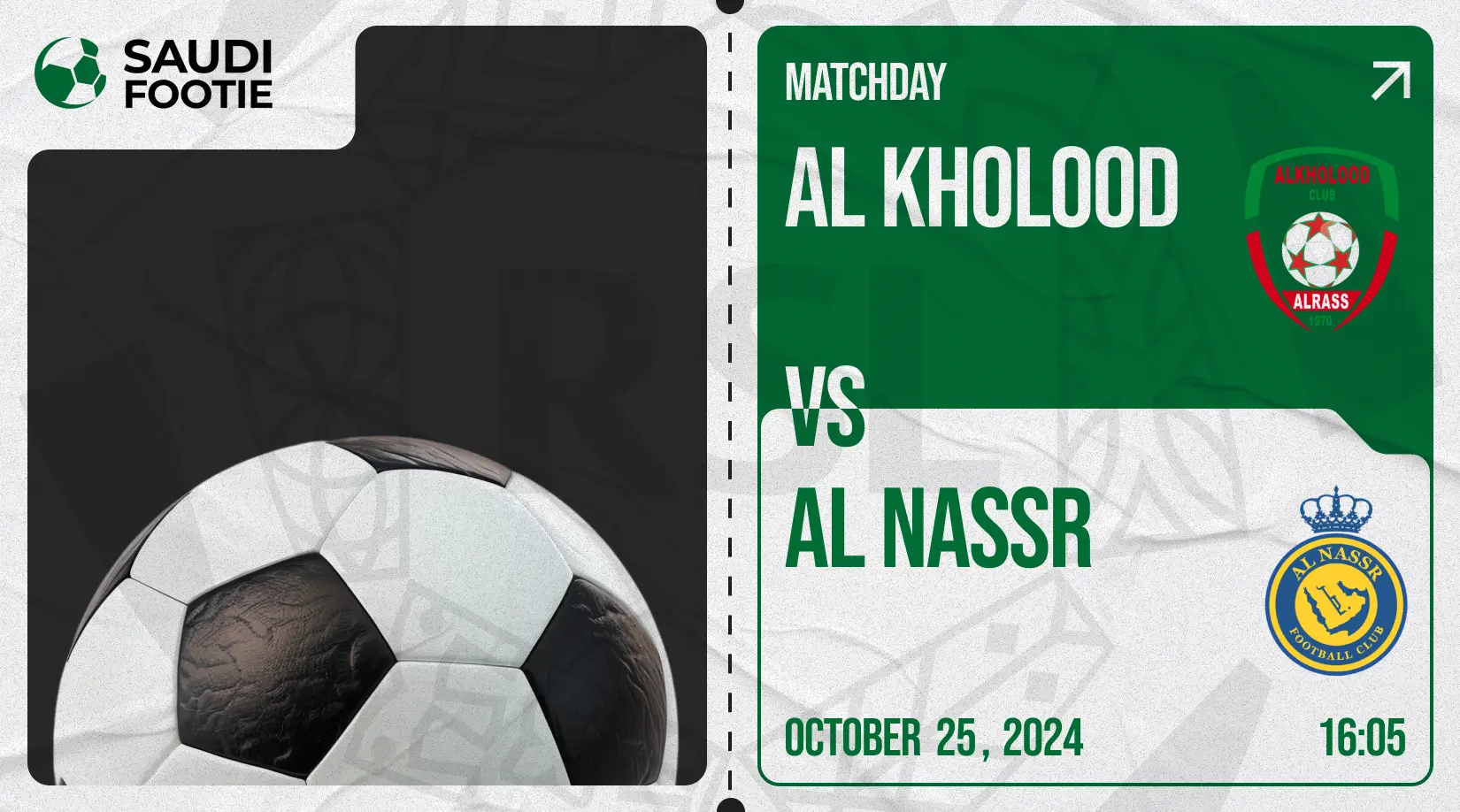 Al Kholood vs Al Nassr (Friday, 25 October) Saudi Pro League Match Prediction