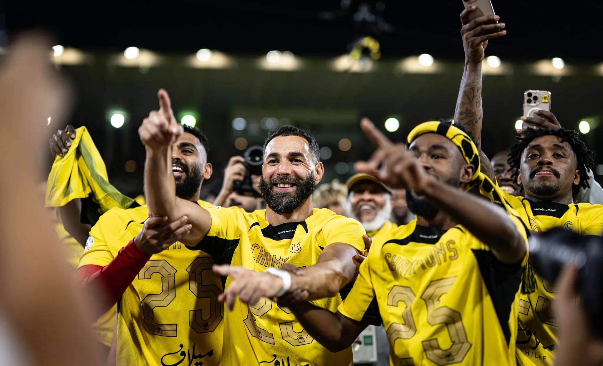Alt Description: Karim Benzema's Al Ittihad Secured the 2024-25 Saudi Pro League Title With Two Matches to Spare.