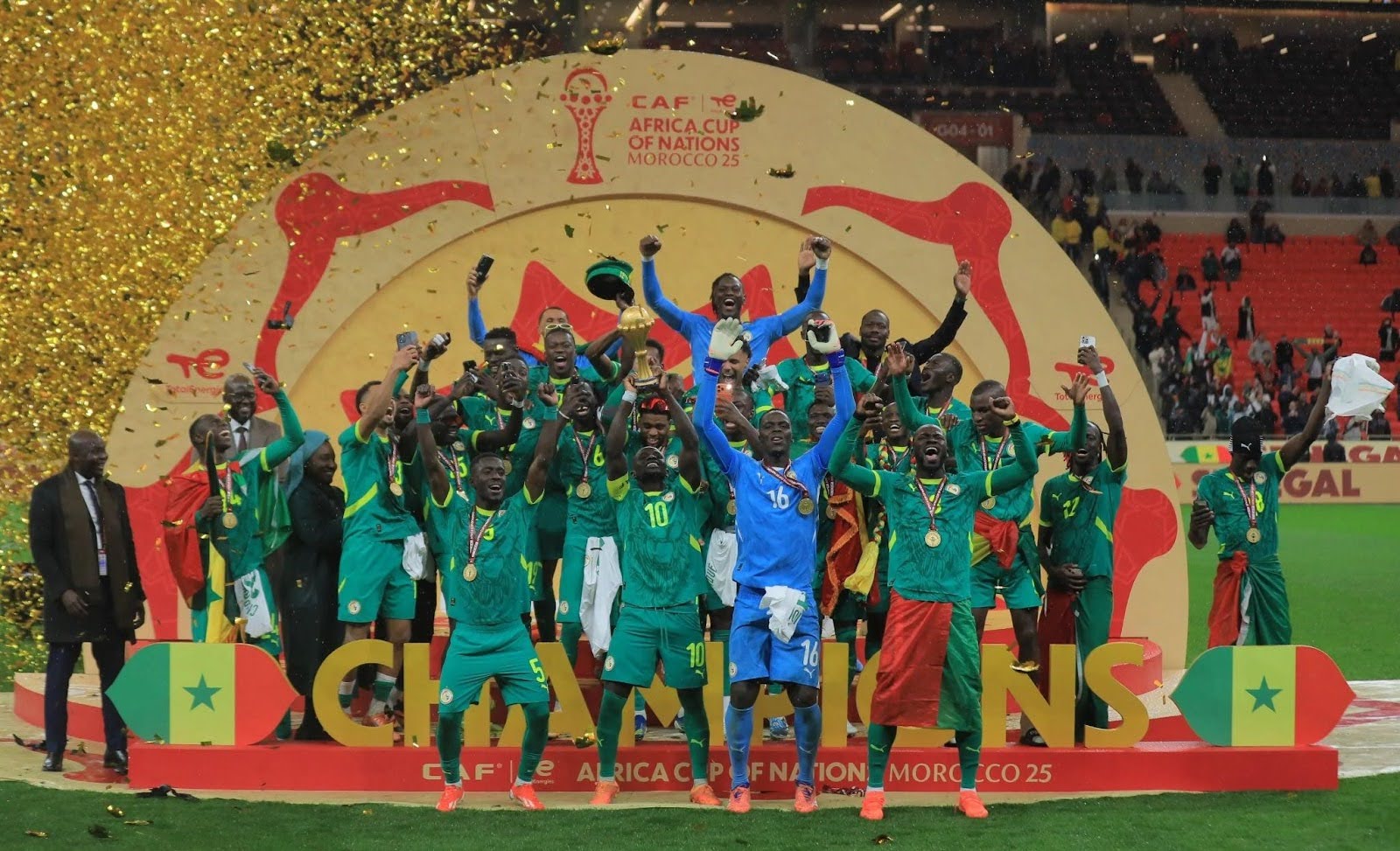 Senegal's Sadio Mane, Kalidou Koulibaly and Edouard Mendy won the 2025 Africa Cup of Nations Against Yassine Bounou's Morocco